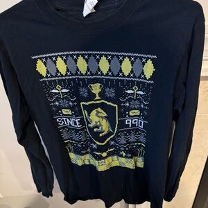 Harry Potter adult long sleeve graphic tshirt, blue, small